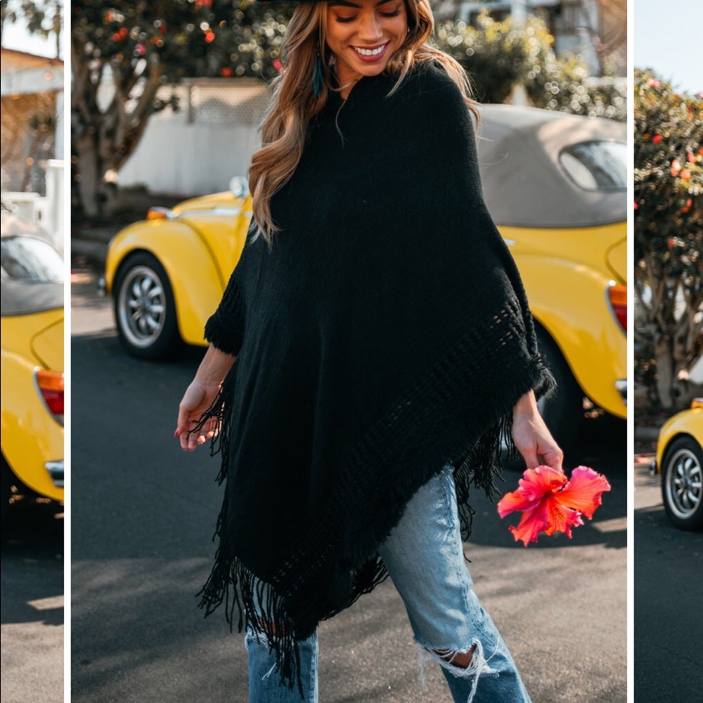 Black Montana Poncho